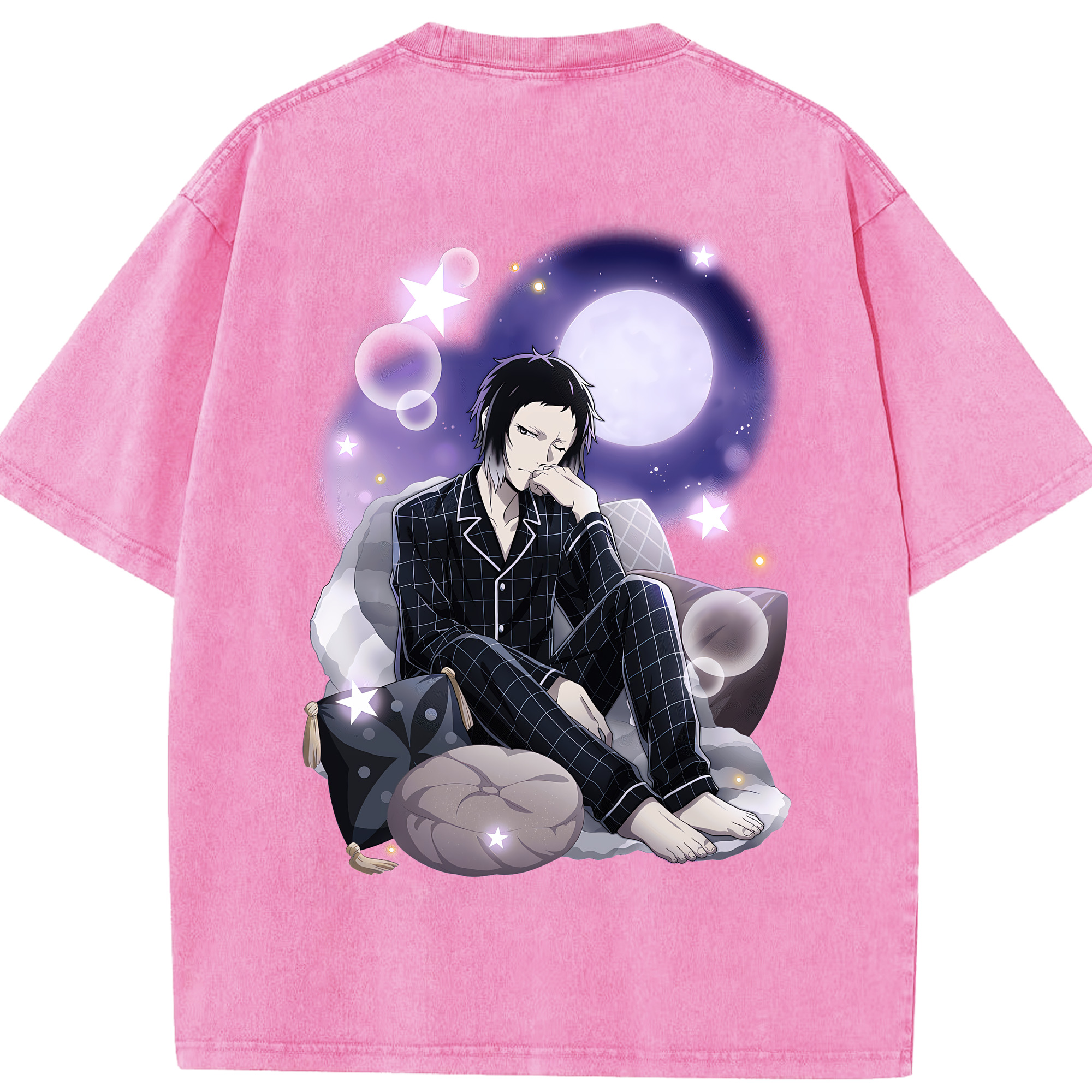 （画像用） 文豪ストレイドッグス Bungo Stray Dogs 綿100% ヴィンテージ風 半袖Tシャツ（背面プリント）